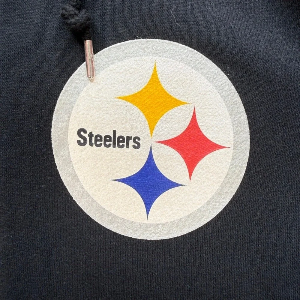 Pittsburgh Steelers Nike Full Zip Hoodie Slim Small Black Yellow Logo NFL Active